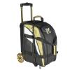 KR Strikeforce Cruiser Lux Double Bowling Ball Roller Bag with Upper Shoe Compartment and Side Accessory Pouch (Gold) view 2