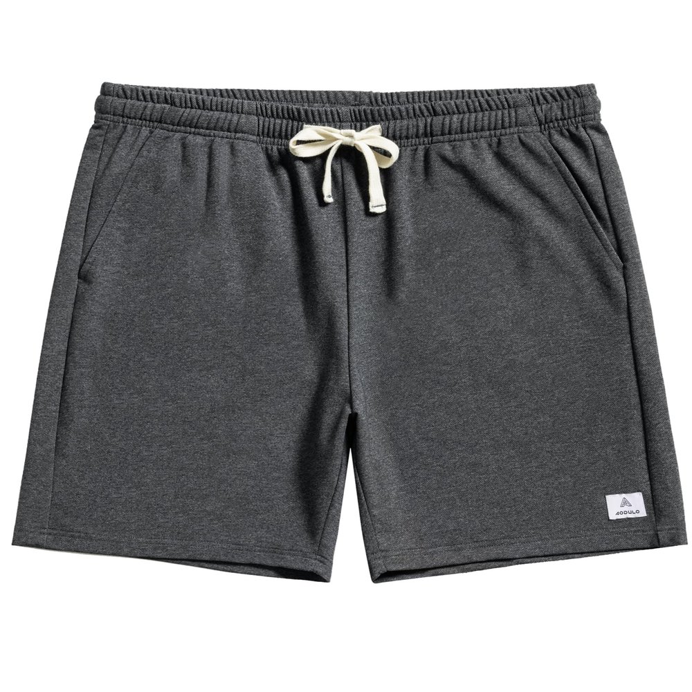 AODULO Mens Sweat Shorts 7 inch Casual Lounge Cotton Shorts Comfy Summer Yoga Jogger Drawstring Elastic Waist Big Tall Sleep Pocket