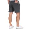 AODULO Mens Sweat Shorts 7 inch Casual Lounge Cotton Shorts Comfy Summer Yoga Jogger Drawstring Elastic Waist Big Tall Sleep Pocket view 3