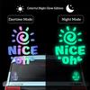 Car Sticker, Decals 4 Car Motorcycles,Sunflower, Glow-in-Dark,Scratch Shields,Covering Scratches, Fluorescent,Waterproof and Fade-Resistant,No Damage (Dazzling Night Light(Nice oh) 4.72'' x 3.94'') view 3