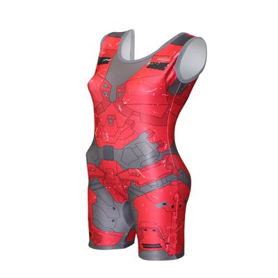 Matman USA The Valhalla Women's Wrestling Singlet (Red, 4X-Small)