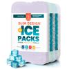 Healthy Packers Ice Packs for Lunch Boxes & Coolers Pastel Slim Long-Lasting Reusable Gel Freezer Packs | Thin Ice Pack for Lunch Box | BPA-Free, Leak-Proof (4 Pack) view 1