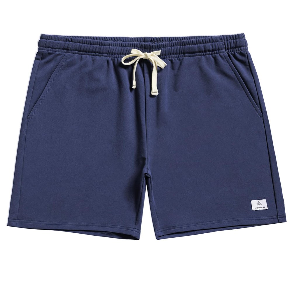 AODULO Mens Sweat Shorts 7 inch Casual Lounge Cotton Shorts Summer Drawstring Elastic Waist Jogger Yoga Running Comfy Pajama Pocket