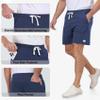 AODULO Mens Sweat Shorts 7 inch Casual Lounge Cotton Shorts Summer Drawstring Elastic Waist Jogger Yoga Running Comfy Pajama Pocket view 4