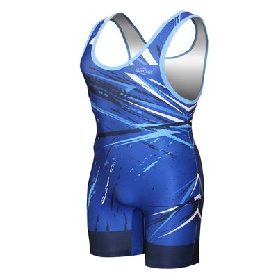 Matman USA The Breakdown Tournament Men's Wrestling Singlet (Blue, 3X-Small)