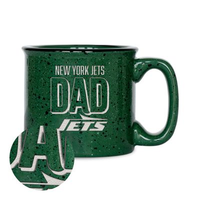 Rico Industries NFL Football New York Jets Dad 12oz Laser Engraved Campfire Mug