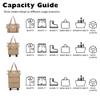 NiceUU Travel Rolling Duffel Bag with Removable Wheels,Expandable Foldable Carry-On Luggage for Trip or Hospitalization(khaki) view 3