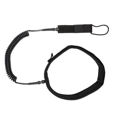 Tqyijhy Waist Belt Leash with Paddle Board Coiled Leash for Stand Up Paddle Board Adjustable Quick Release Surfboard Waist Leash Adjustable Waist Rope Belt Leash, Black