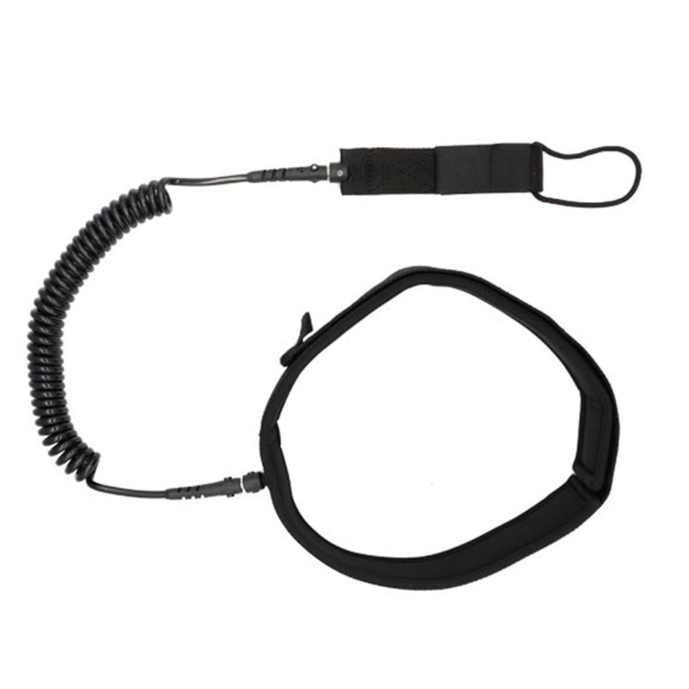 Tqyijhy Waist Belt Leash with Paddle Board Coiled Leash for Stand Up Paddle Board Adjustable Quick Release Surfboard Waist Leash Adjustable Waist Rope Belt Leash, Black