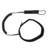 Tqyijhy Waist Belt Leash with Paddle Board Coiled Leash for Stand Up Paddle Board Adjustable Quick Release Surfboard Waist Leash Adjustable Waist Rope Belt Leash, Black view 1