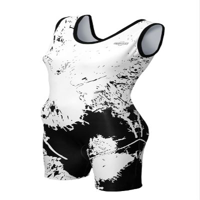 Matman USA The Splatter Women's Wrestling Singlet (Black, 3X-Large)