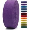 2" & 1.5'' & 1" Cotton Webbing - 5 Yards - 50+ Colors -%100 Natural Cotton - Turkish Woven - Heavy 1 Inch 1.5 Inch 2 Inch Purple Canvas Webbing for Sewing Straps Bag Climbing Indoors Craft DIY 11244 view 1