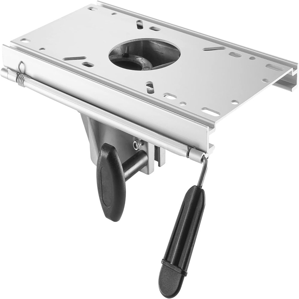 Boat Seat Pedestal (Fore & Aft Seat Slide with Secure Locking Seat Mount) Strong Aluminum Boat Seat Mount with Slide Fits 2-7/8 Inch Diameter Pedestal Post Suitable for Fishing and Boating Enthusiasts