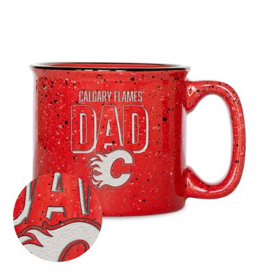 Rico Industries NHL Hockey Calgary Flames Dad 12oz Laser Engraved Campfire Mug