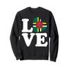 Love Heart Dominica Proud Dominica Flag Sweatshirt view 1