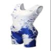 Matman USA The Splatter Women's Wrestling Singlet (Blue, 5X-Small) view 1