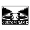 Custom Lake Cabin Sign  Personalized Waterfowl Metal Wall Art, Dock Address Plaque, Pond & Patio Dcor, Birdwatcher Gift, Rustic Garden Accent view 1