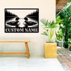 Custom Lake Cabin Sign  Personalized Waterfowl Metal Wall Art, Dock Address Plaque, Pond & Patio Dcor, Birdwatcher Gift, Rustic Garden Accent view 4