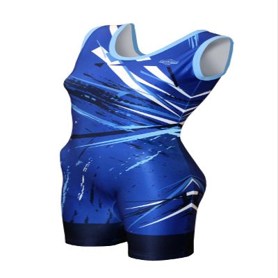 Matman USA The Breakdown Tournament Women's Wrestling Singlet (Blue, XX-Small)