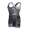 Matman USA The Breakdown Tournament Men's Wrestling Singlet (Black, 6X-Small) view 1