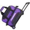 Mangrove 2 Ball Bowling Bag with Wheels, Double Bowling Bags 2 Ball Roller w/Separate Compartment for Bowling Shoes (Up To US Mens Size 15), Accessory Pocket & Retractable Handle Extends To 40"