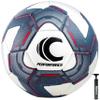 Cannon Sports Premium Official Size Soccer Ball - Textured PU and EVA Construction, Butyl Bladder - Designed for Top-Level Performance Size 5 Soccer Ball with Pump (White/Gray, 5) view 1