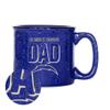Rico Industries NFL Football Los Angeles Chargers Dad 12oz Laser Engraved Campfire Mug view 1