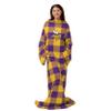 FOCO Minnesota Vikings NFL Buffalo Plaid Oversized Wearable Throw Blanket - 48" x 71" view 3