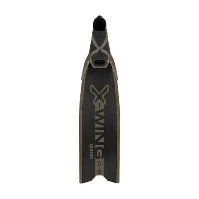 Mares Adult X-Wing C-S Green Foot Pocket Freediving Fins - Lightweight Carbon Long Full Foot Fins with Interchangeable Blades for Spearfishing, Scuba Diving, Snorkeling, 36