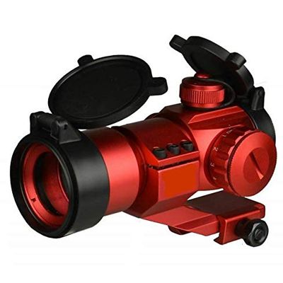 DB TAC INC Anodized Red Color Finished 1x30 35mm Red Green Dot Reflex Optic Sight Aluminum Cantilever Mount for Picatinny/Weaver Mount