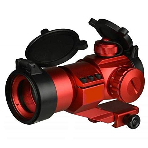 DB TAC INC Anodized Red Color Finished 1x30 35mm Red Green Dot Reflex Optic Sight Aluminum Cantilever Mount for Picatinny/Weaver Mount