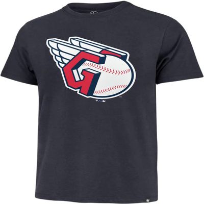 47 MLB Men's Imprint Match Team Color Primary Logo Word Mark T-Shirt (Cleveland Guardians Navy, XX-Large)