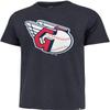 47 MLB Men's Imprint Match Team Color Primary Logo Word Mark T-Shirt (Cleveland Guardians Navy, XX-Large) view 1