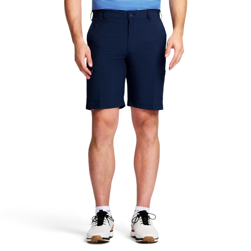 Izod Men's Golf Swing Flex Stretch Cargo Short, Peacoat Blue, 42