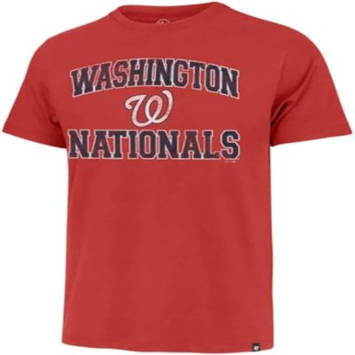 '47 MLB Men's Imprint Match Team Color Primary Logo Word Mark T-Shirt (Washington Nationals Red, Large)