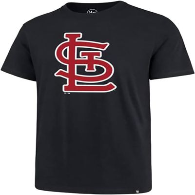 '47 MLB Men's Imprint Match Team Color Primary Logo Word Mark T-Shirt (St Louis Cardinals Navy, XX-Large)