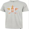 47 MLB Men's Gray Distressed Imprint Primary Logo Wordmark Short Sleeve Baseball T-Shirt - Houston Astros Gray Large view 1