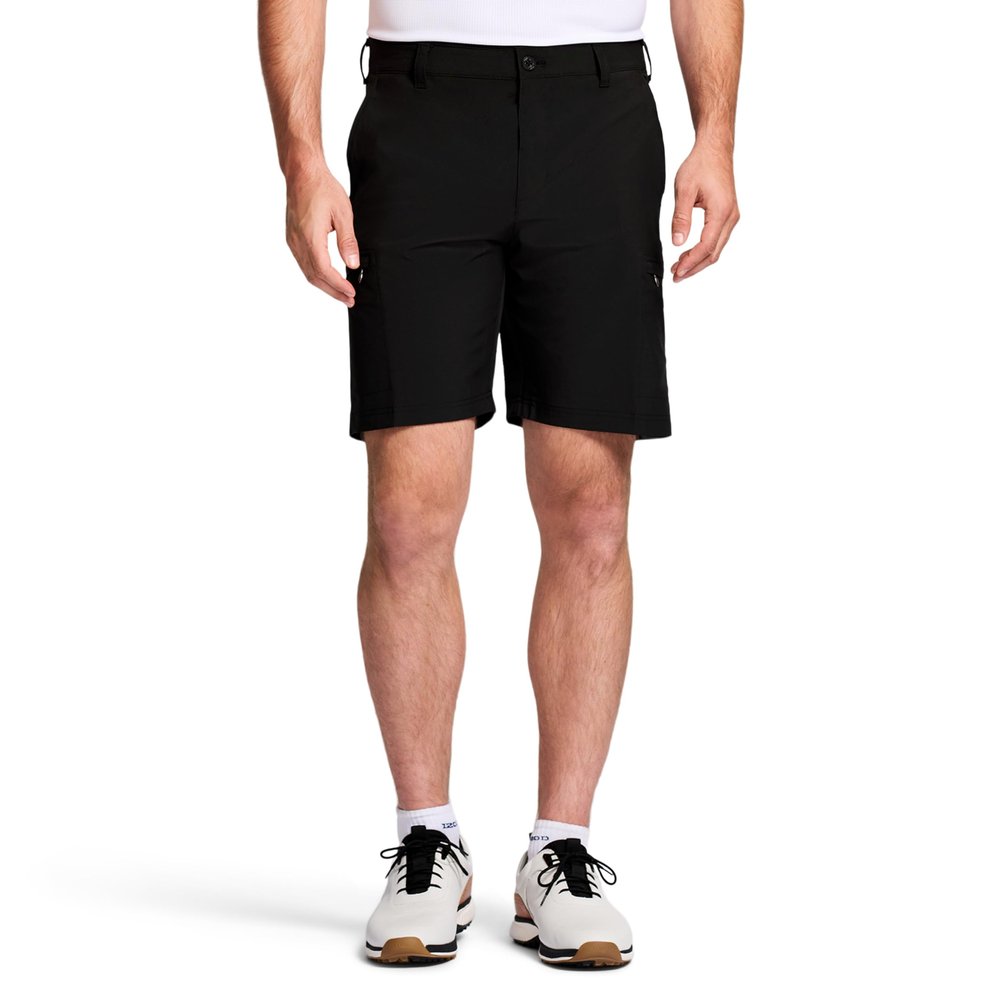 Izod Men's Golf Swing Flex Stretch Cargo Short, Classic Black, 36