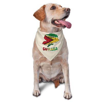 Guyana Guyana Flag Rose Flower Dog Scarf Pet Bandana Cat Pet Bibs