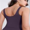 ODODOS Women's Cloud Feeling Tank Dress with Separate Shorts and Built in Bra U Back Mini Tennis Dress, Dark Purple, Medium view 4