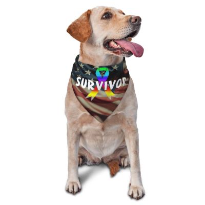 All Cancer Survivor Dog Scarf Pet Bandana Cat Pet Bibs