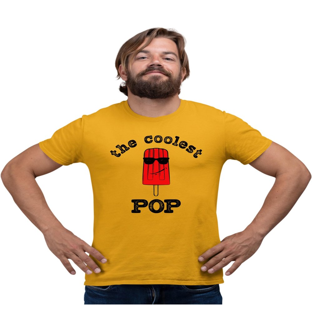 4X-Large Gold Mens The Coolest Pop Funny Dad Idea T-Shirt
