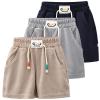 HSTiSan Boy's Shorts Athletic Running Lightweight Short Summer Kids Outdoor Sports 3 Pcs Navy Gray Khaki 3-4Years view 1
