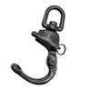 NineFit Basics 2Pcs316 Stainless Steel Swivel Snap Shackle Marine Quick Release Boat Anchor Chain Eye Shackle Swivel Snap Hook for Architectural (Length:70mm,Black), sliver view 3