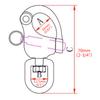 NineFit Basics 2Pcs316 Stainless Steel Swivel Snap Shackle Marine Quick Release Boat Anchor Chain Eye Shackle Swivel Snap Hook for Architectural (Length:70mm,Black), sliver view 4