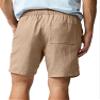 HOTake Men's Linen Shorts Casual Drawstring Elastic Waist Summer Beach Vacation Shorts Khaki L(36) view 4