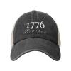 1776 Bitches Premium Cowboy Hat Men Vintage Mesh Baseball Cap Women Dad Hat Sun Hat Trucker Hat Black view 1