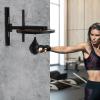 SHOUMANUAL Speed Bag Platform, 24 Inch Wooden Swiveling Boxing Training Speed Bag Platform with Adjustable Height Wall Mount Professional Fitness Ball Boxing Reaction Training Kit for Home Fitness view 4