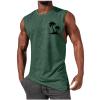 Generic Men's Workout Tank Tops Gym Cut Off Sleeveless T Shirt Bodybuilding Fitness Muscle Athletic Tank Top Palm Tree Shirts Tee, 3X-Large view 1