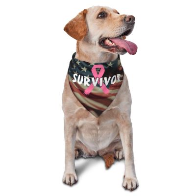 Breast Cancer Survivor Dog Scarf Pet Bandana Cat Pet Bibs